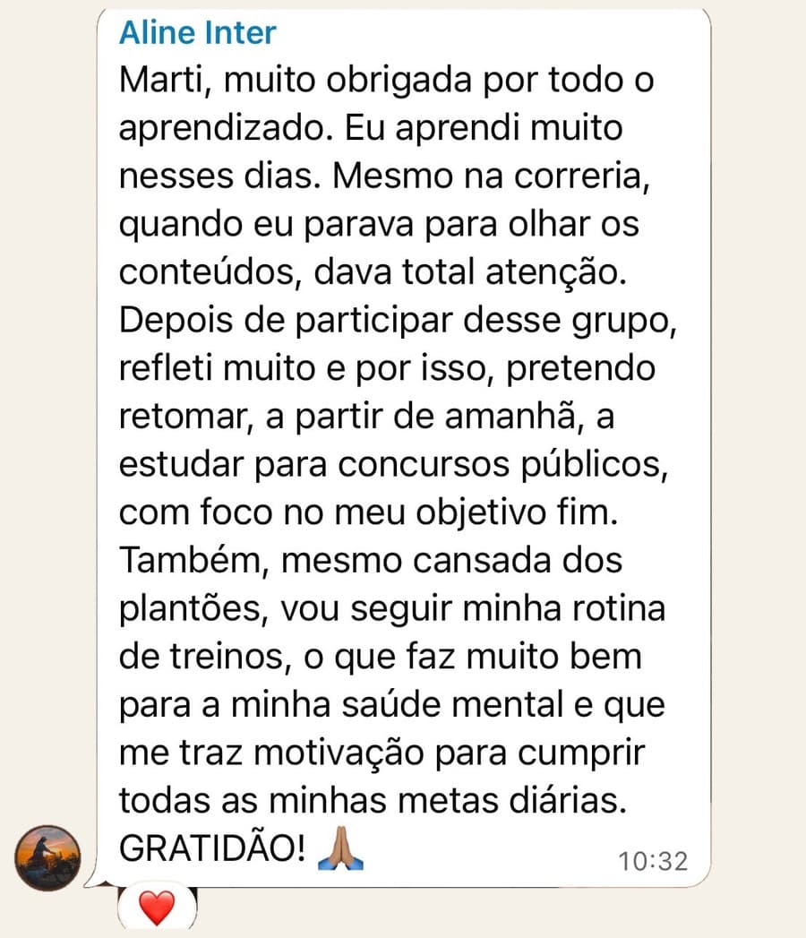Depoimento de Aline (Mentoria Desprocrastine-se)